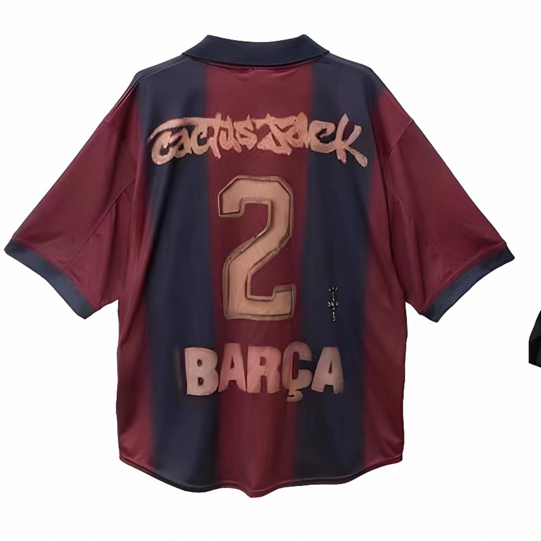 Travis Scott x Nike x FC Barcelona Retro 2000/01 Home Skeleton Jersey